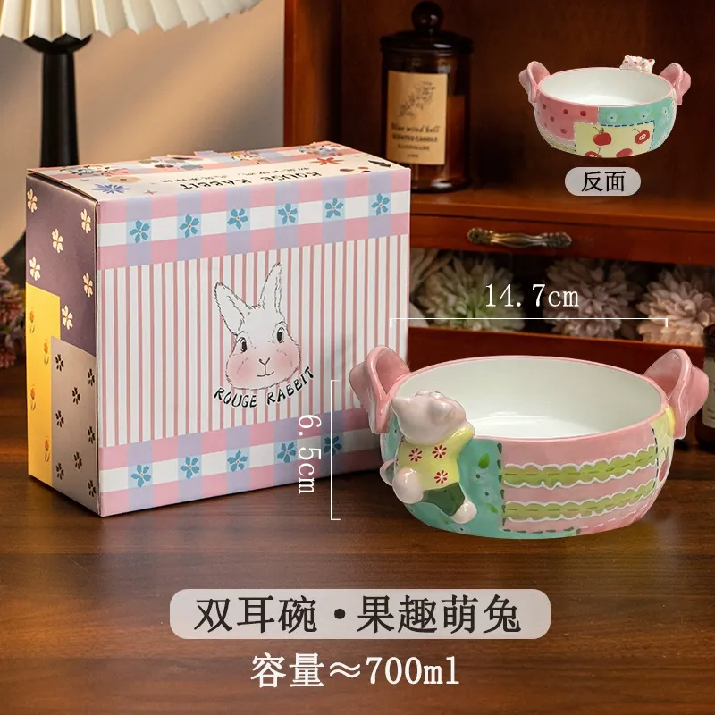وعاء أرز من البورسلين مرسوم يدويًا tableware view 10