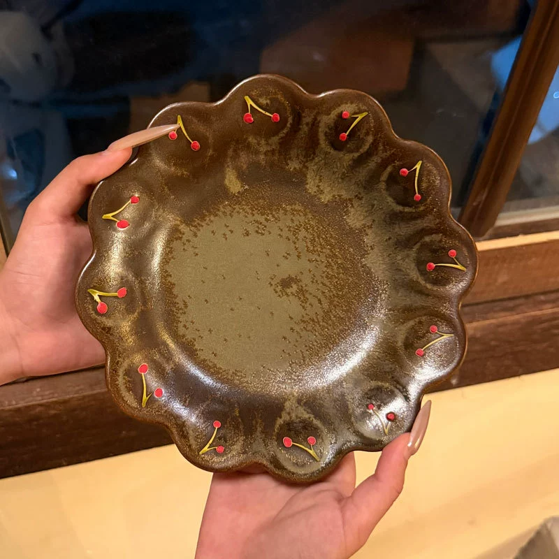 طقم أدوات مائدة سيراميك بتأثير الفرن tableware view 3