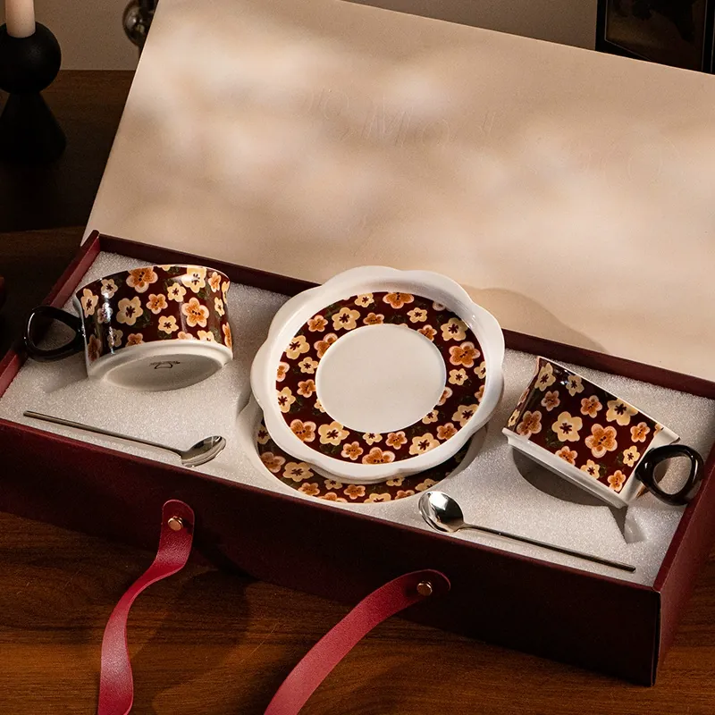 Porcelain Mug and Saucer Set