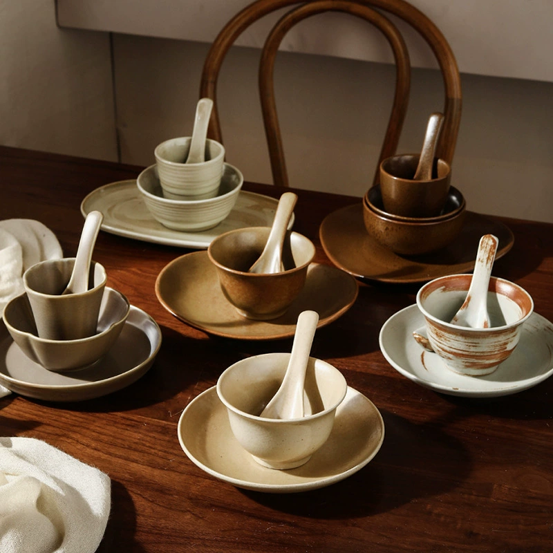 Stoneware Dinnerware Set with Tea Cup