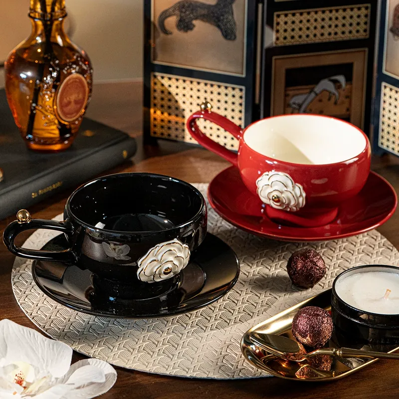 Porcelain Mug and Saucer Set