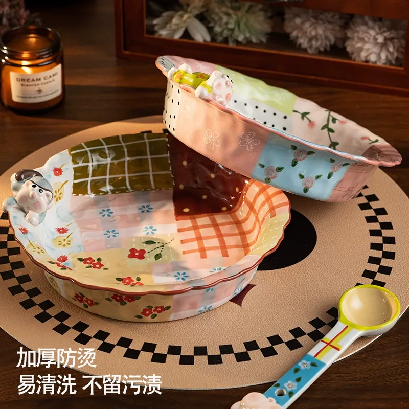 Hand-Painted Porcelain Salad Plate tableware view 2