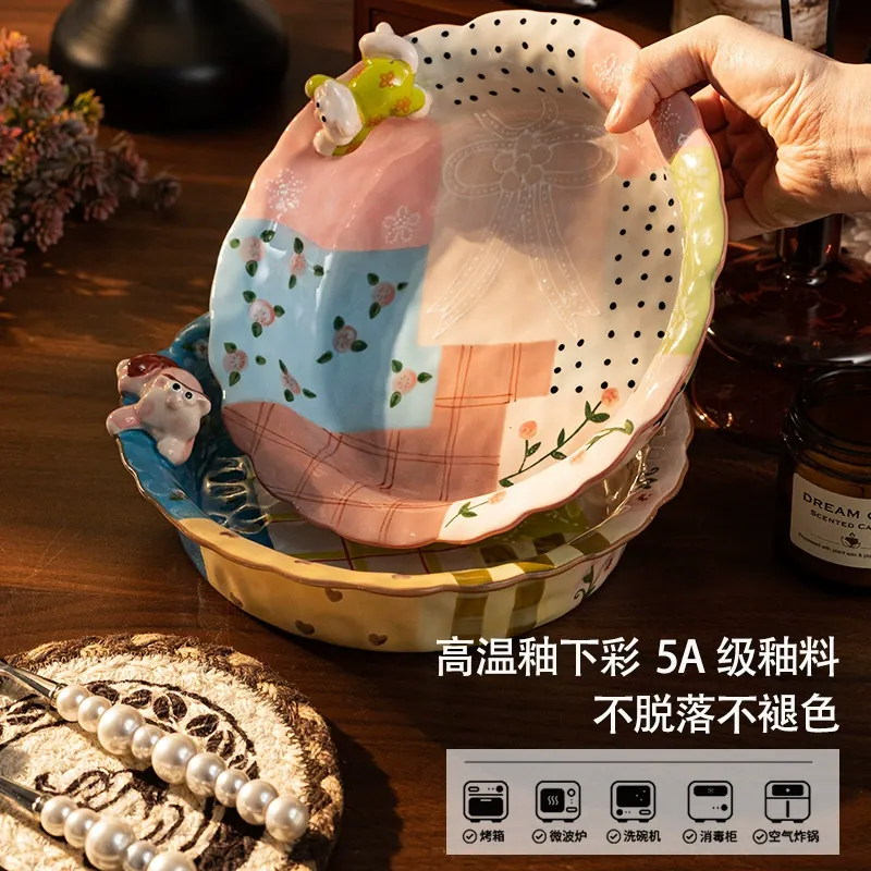 Hand-Painted Porcelain Salad Plate tableware view 3