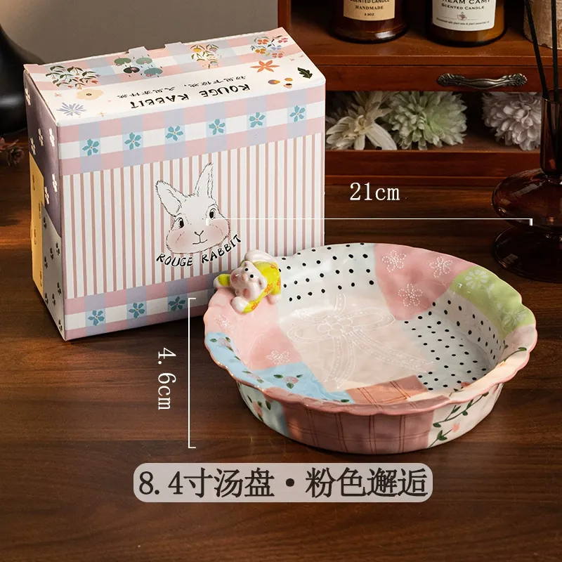 Hand-Painted Porcelain Salad Plate tableware view 8