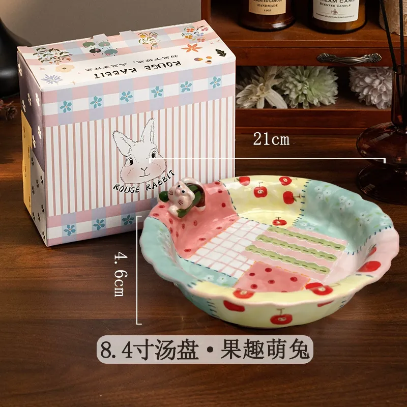 Hand-Painted Porcelain Salad Plate tableware view 11