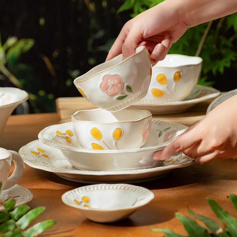 Hand-Painted Porcelain Dinnerware Set