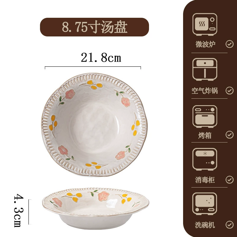 Service de vaisselle en porcelaine peint à la main tableware view 11