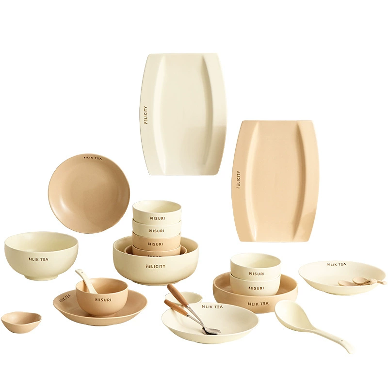 Фарфоровый столовый сервиз в кремовом стиле tableware view 5