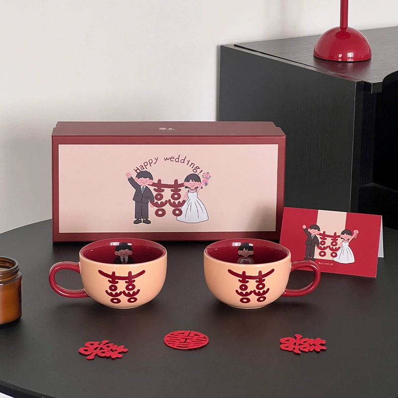 Набор парных керамических кружек «Двойное счастье» tableware view 2
