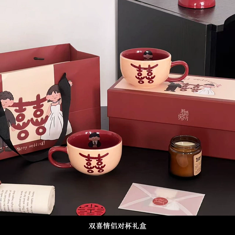 Набор парных керамических кружек «Двойное счастье» tableware view 6