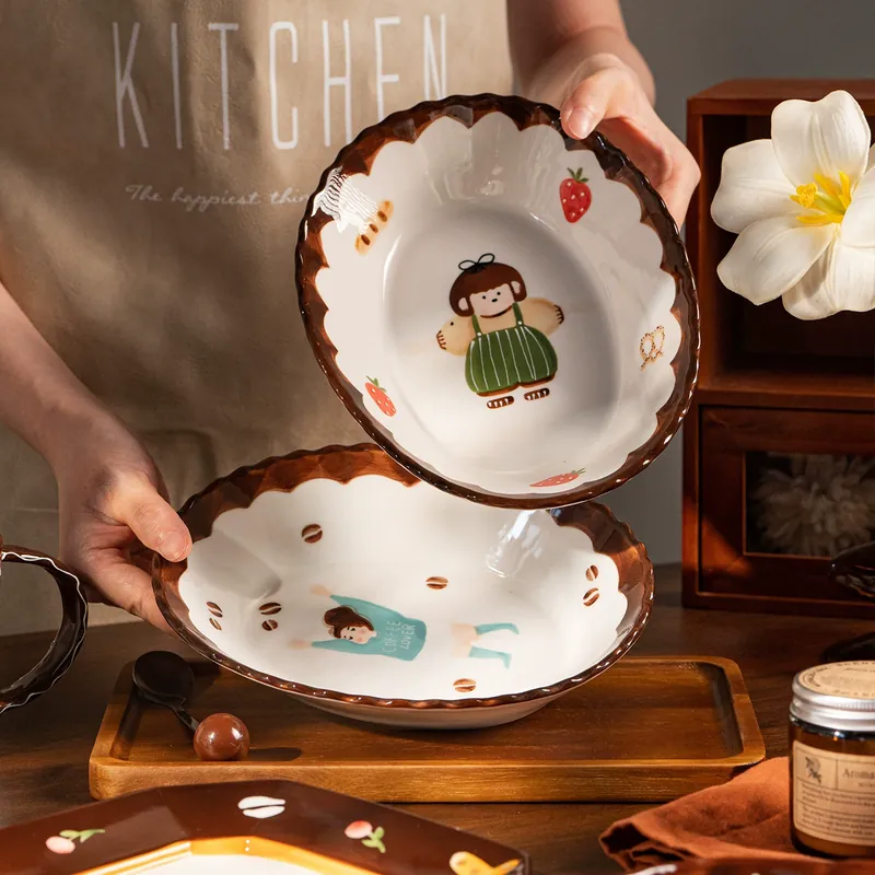 Hand-Painted Porcelain Salad Plate
