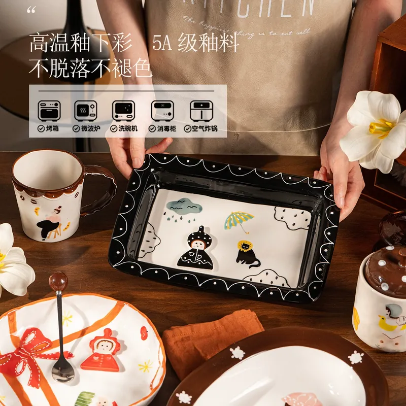 Hand-Painted Porcelain Salad Plate tableware view 2