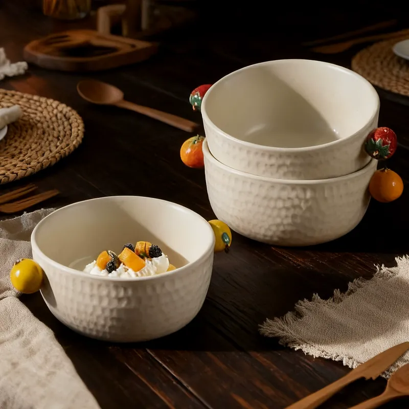 Hand-Painted Porcelain Noodle Bowl
