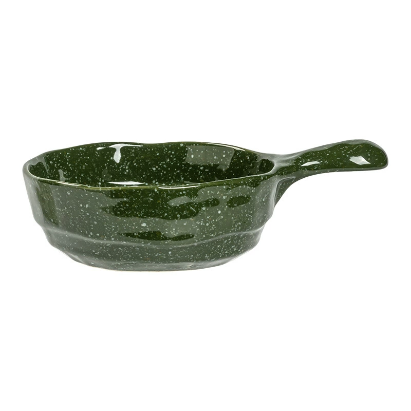 Ink Wash Ceramic Bowl with Handle tableware view 5