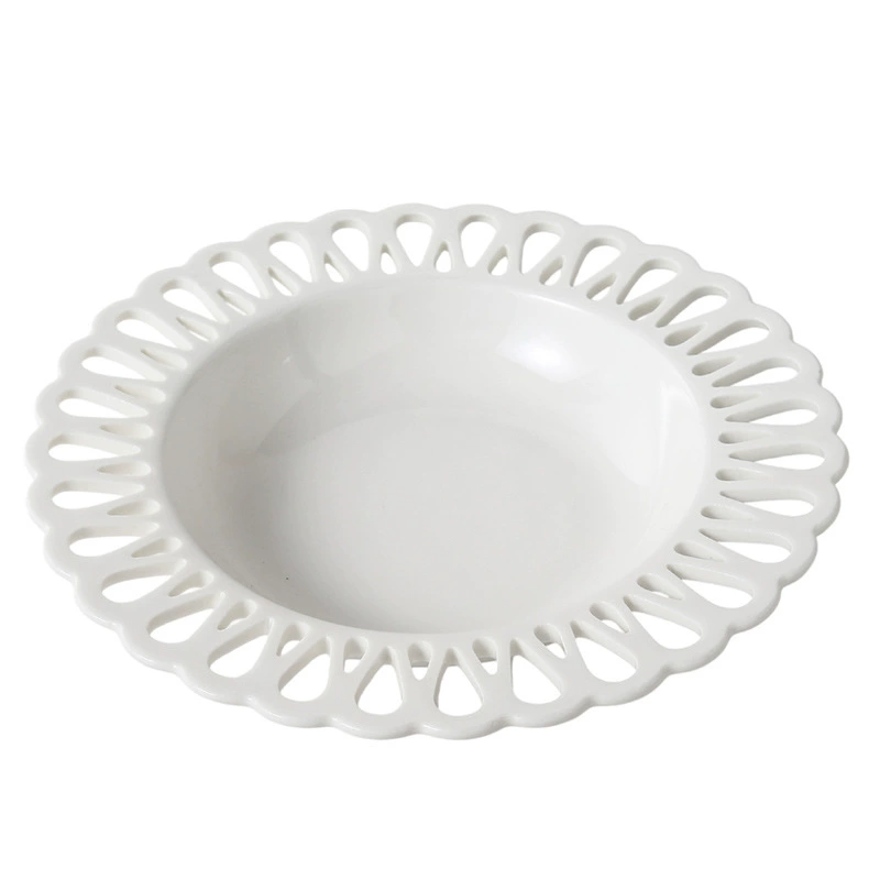 Porcelain Plate with Lace Edge tableware view 5