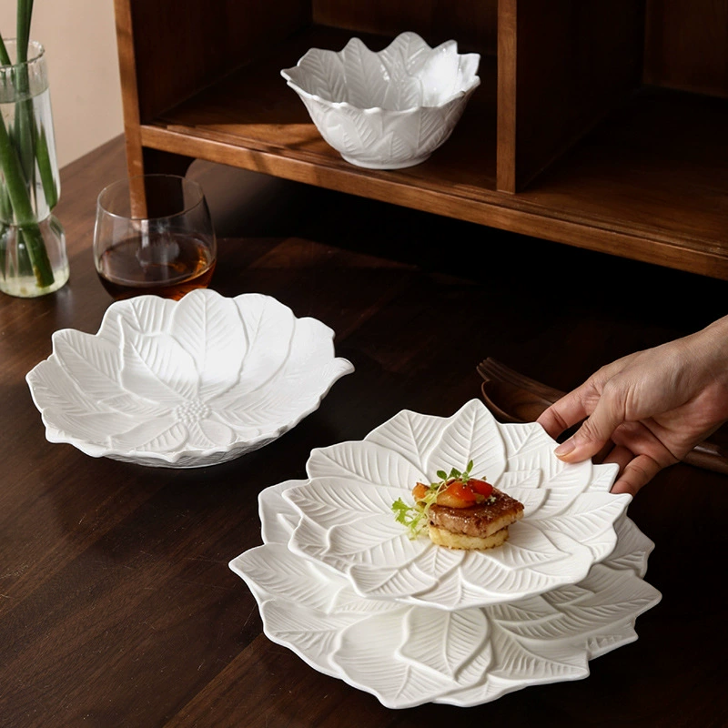 Porcelain Leaf-Shaped Plate