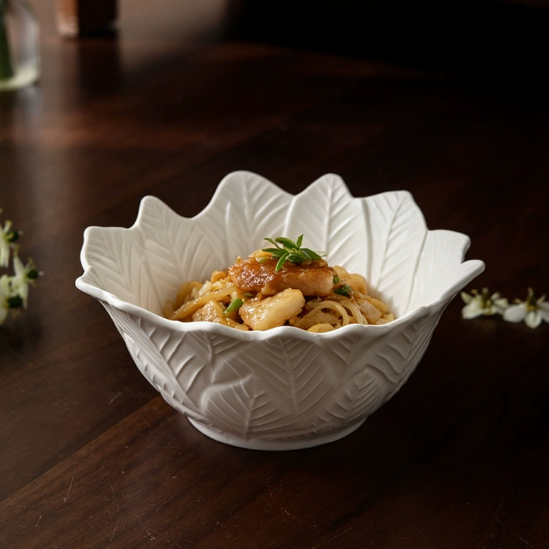 Porcelain Leaf-Shaped Plate tableware view 4