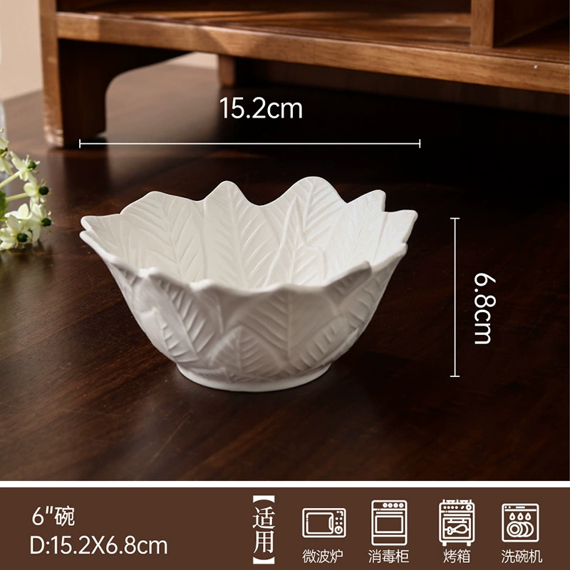 Porcelain Leaf-Shaped Plate tableware view 9