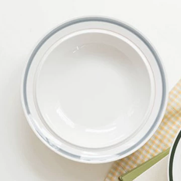Фарфоровая тарелка для пасты в форме соломенной шляпы tableware view 7