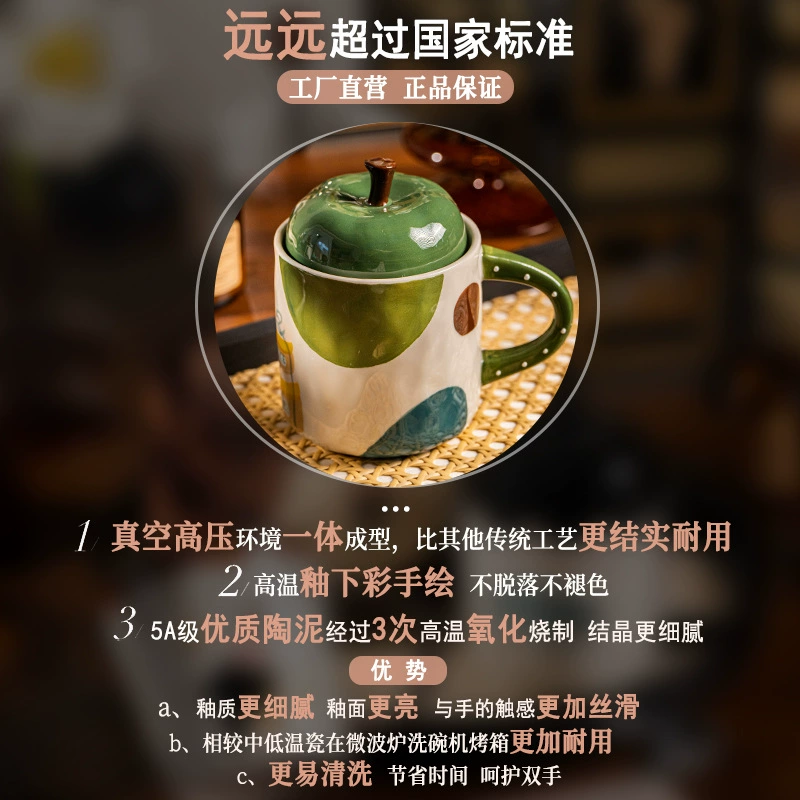 Кружка из фарфора с крышкой tableware view 4