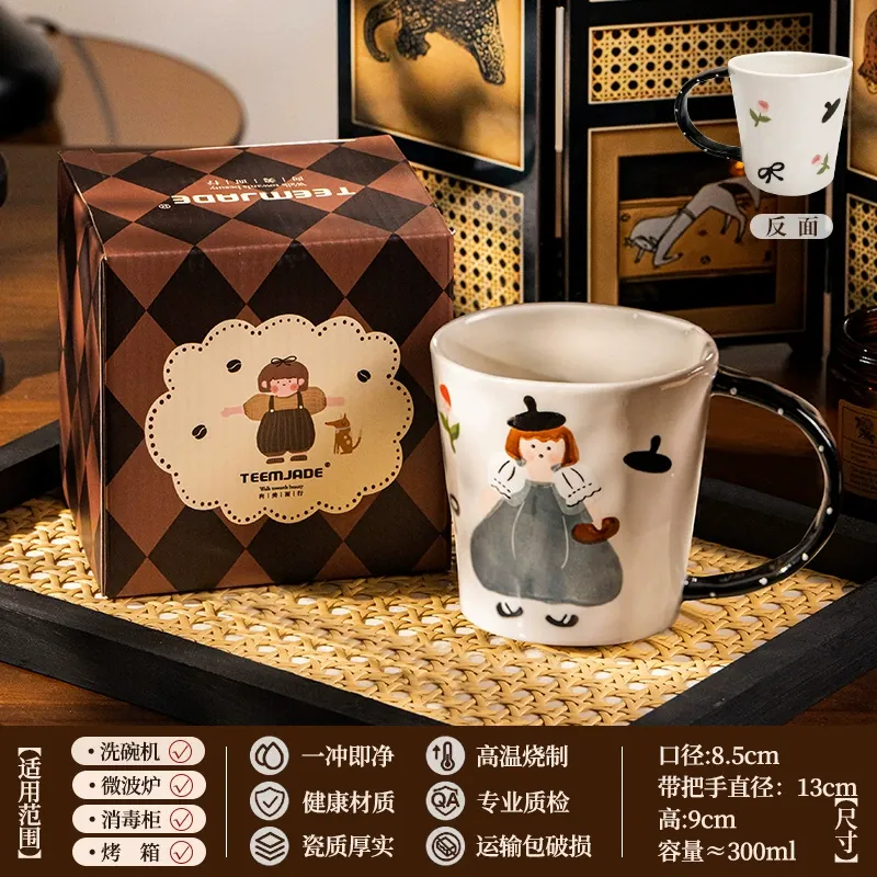 Кружка из фарфора с крышкой tableware view 6