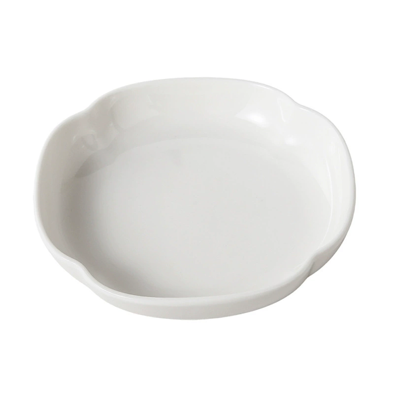 طبق بورسلين غير منتظم بحافة زهرة البرقوق tableware view 5