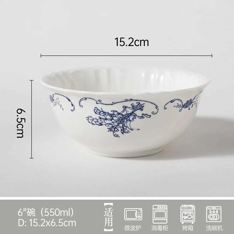 Столовый сервиз из фарфора с цветочным узором tableware view 10