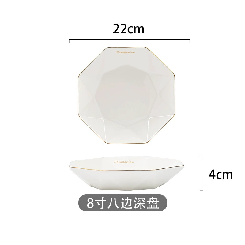 골드 트림 도자기 식기 세트 tableware view 12