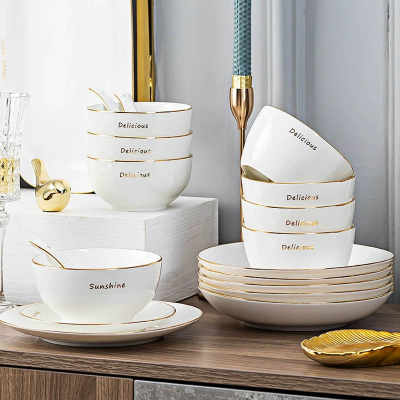 Porcelain Dinnerware Set with Chopsticks tableware view 2