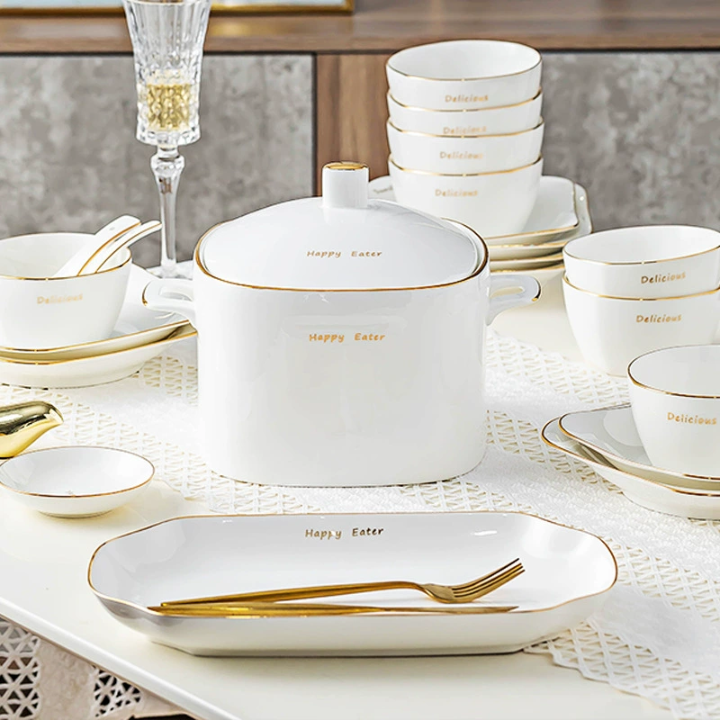 Porcelain Dinnerware Set with Chopsticks tableware view 4