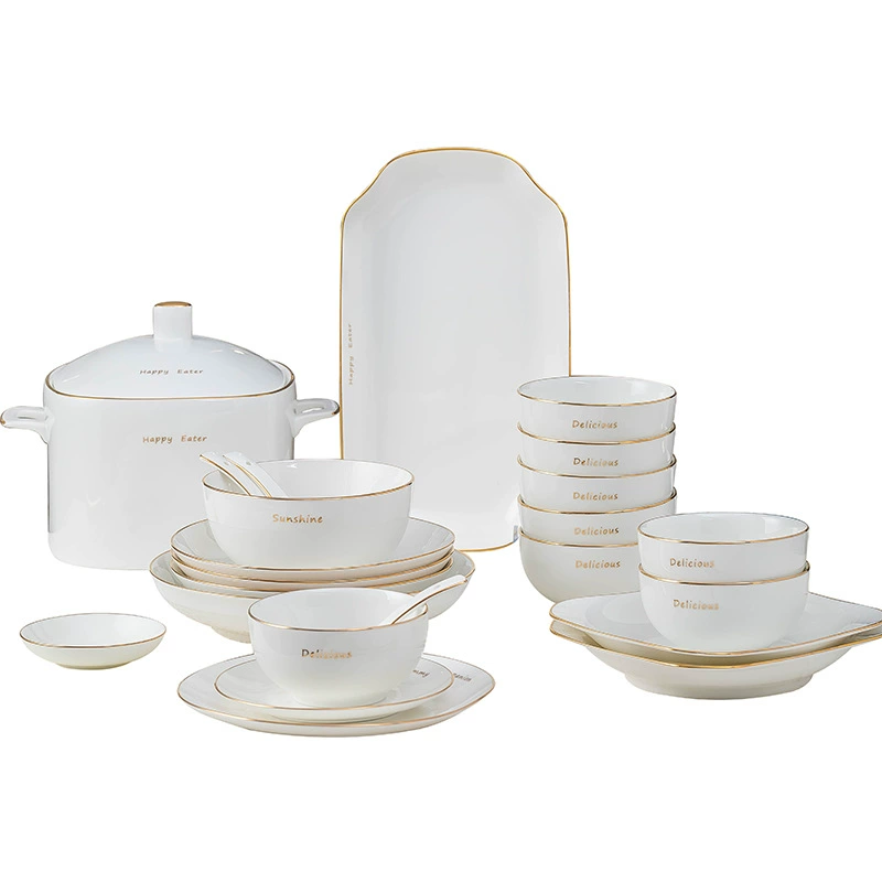 Porcelain Dinnerware Set with Chopsticks tableware view 5