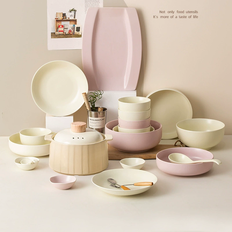 Cream Style Porcelain Dinnerware Set