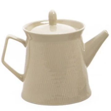 Porcelain Teapot with Relief Design tableware view 7