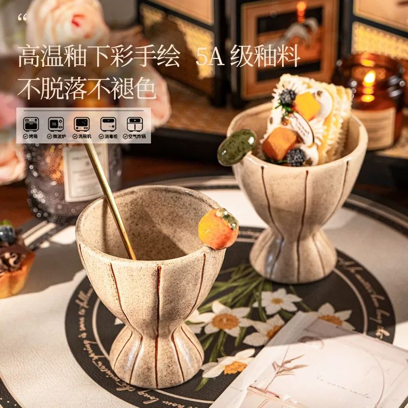 كوب بورسلين مرسوم يدويًا tableware view 2