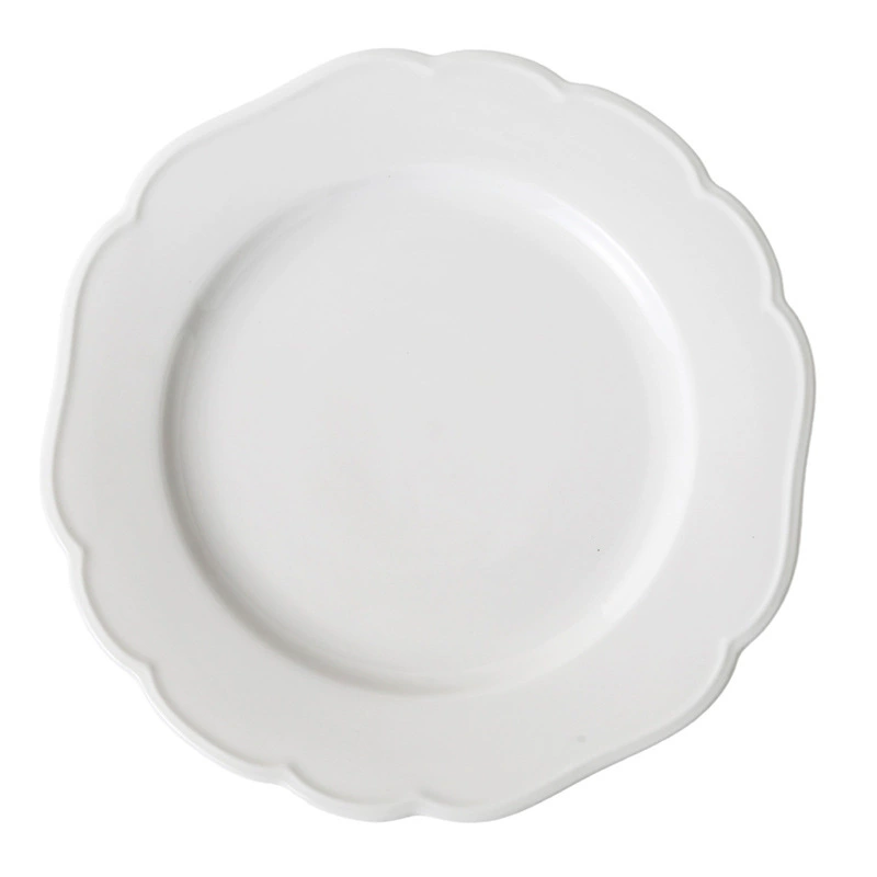 Фарфоровая тарелка с лепестковым краем tableware view 5