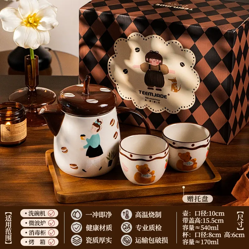 トレー付き磁器製水差しセット tableware view 7
