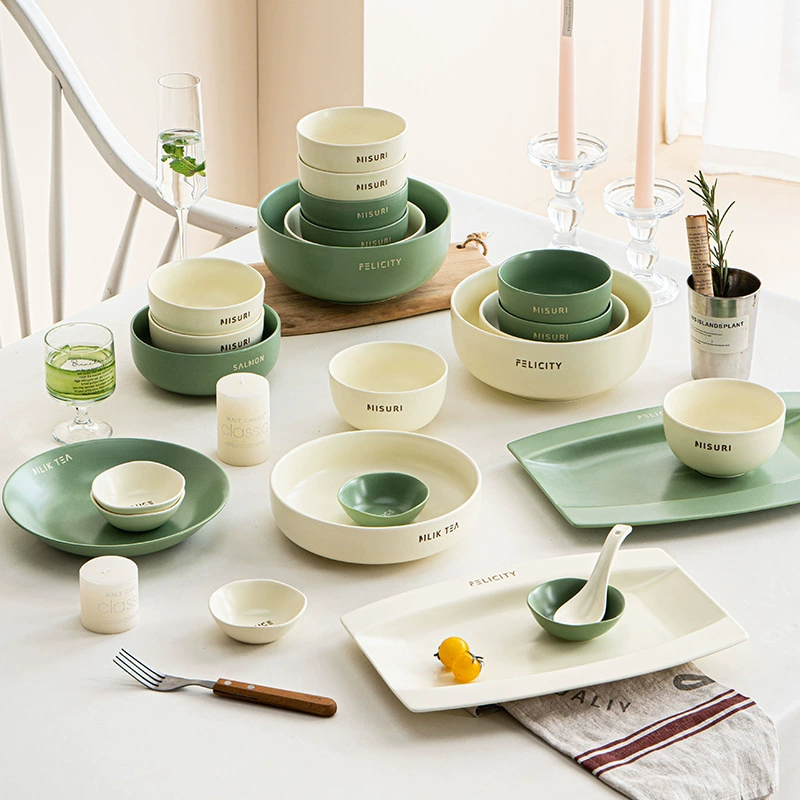 Service de vaisselle en porcelaine style crème tableware