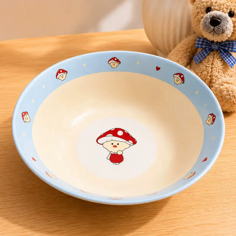 버섯 디자인 도자기 식기 세트 tableware view 4