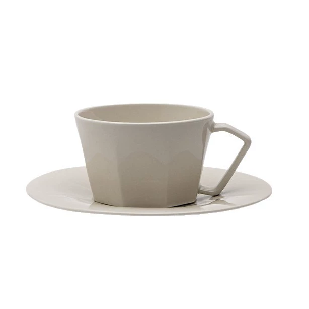 Octagonal Coffee Cup and Saucer Set tableware view 5