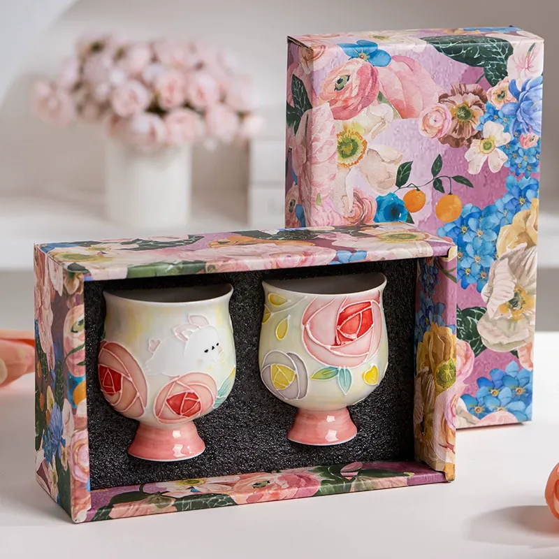 Porcelain Tea Cup Set tableware view 6
