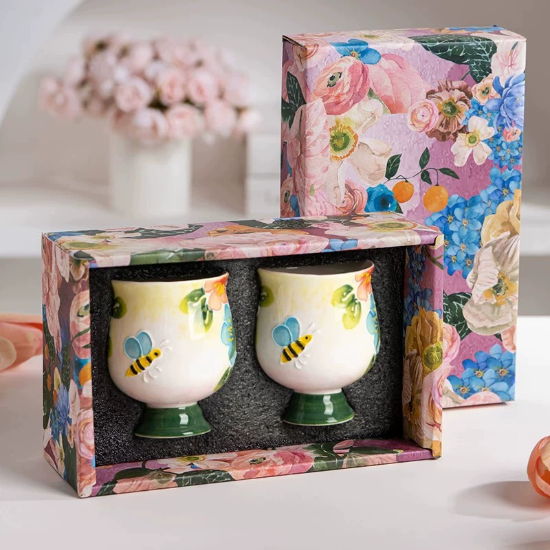 Porcelain Tea Cup Set tableware view 7
