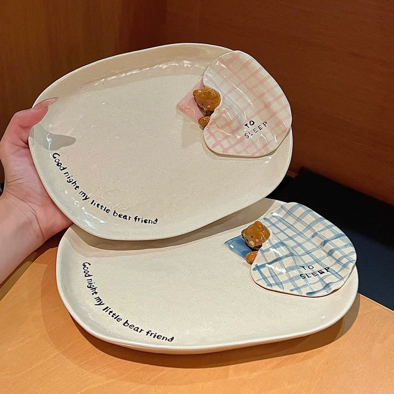 Juego de bol y taza de cerámica oso tableware view 2