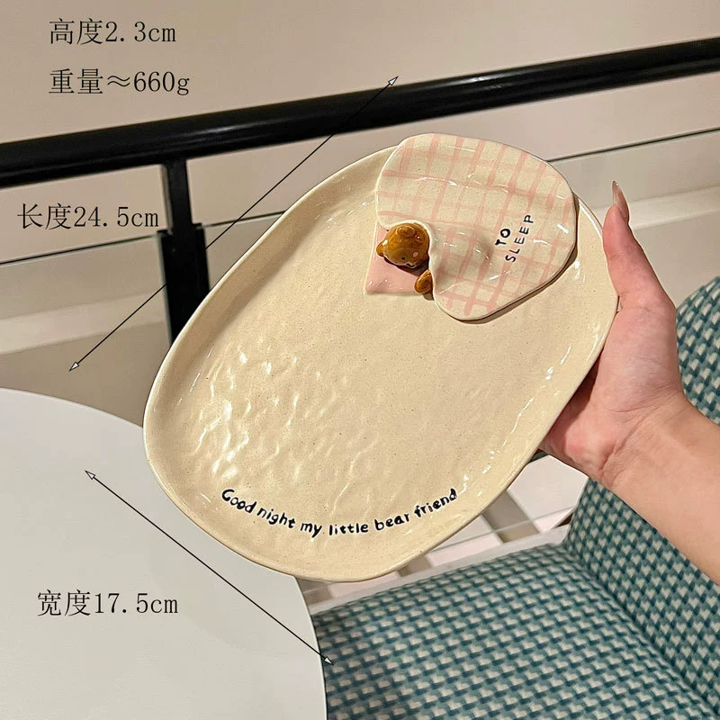 Juego de bol y taza de cerámica oso tableware view 7