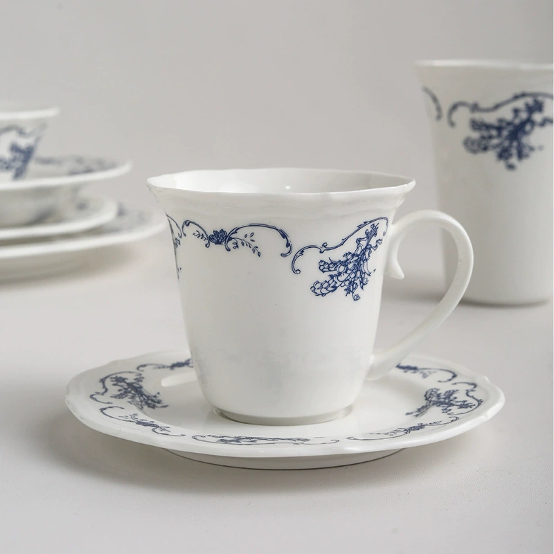 꽃 양각 도자기 접시와 그릇 세트 tableware view 4