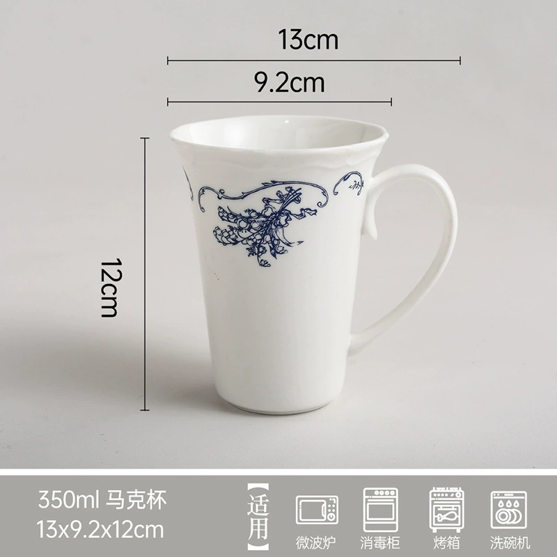 꽃 양각 도자기 접시와 그릇 세트 tableware view 8