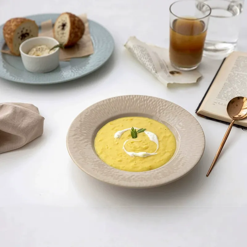 Morandi Relief Ceramic Dinner Plate