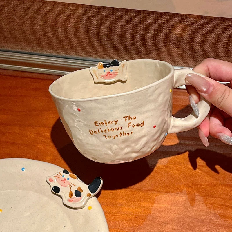 Cat-Shaped Ceramic Dinnerware Set