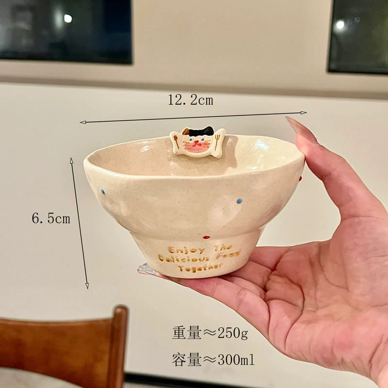 Cat-Shaped Ceramic Dinnerware Set tableware view 6