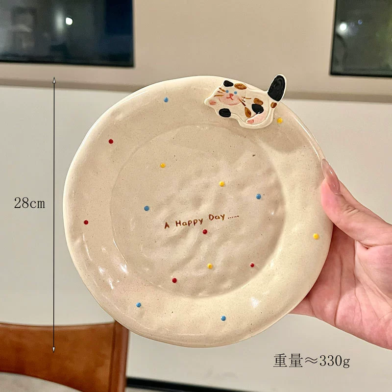 Cat-Shaped Ceramic Dinnerware Set tableware view 7