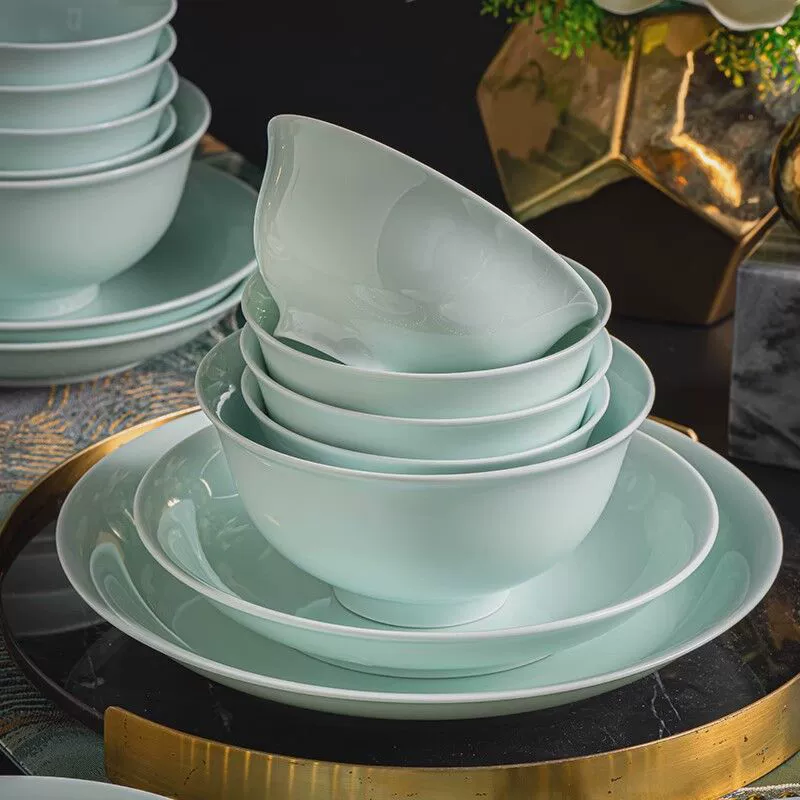 Set de vaisselle en céladon de style chinois moderne tableware view 2